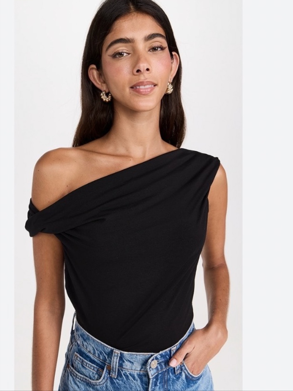 Reformation Cello Knit Top Black